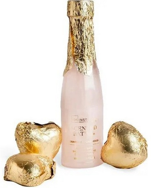 IDC Institute Scented Rose Bathroom Set Orange & Cedar Wood Bath 150ml & Bath Bomb 3×30gr