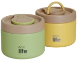 Στρογγυλό Ανοξείδωτο Θερμός Φαγητού Ecolife 650ml Κίτρινο