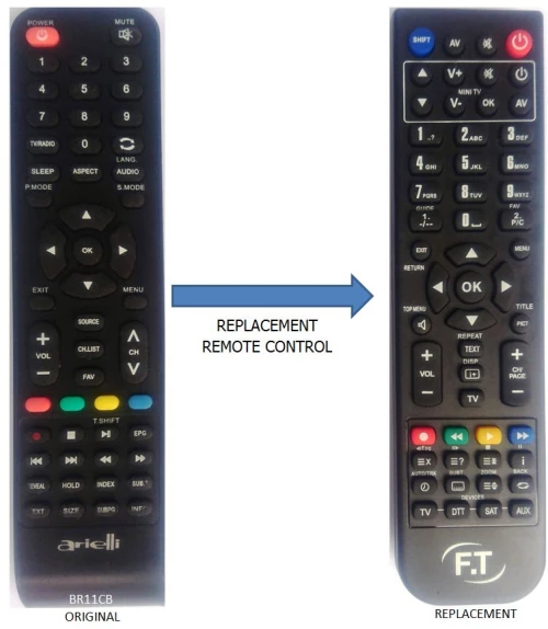 ARIELLI BR-11CB REPLACEMENT REMOTE CONTROL