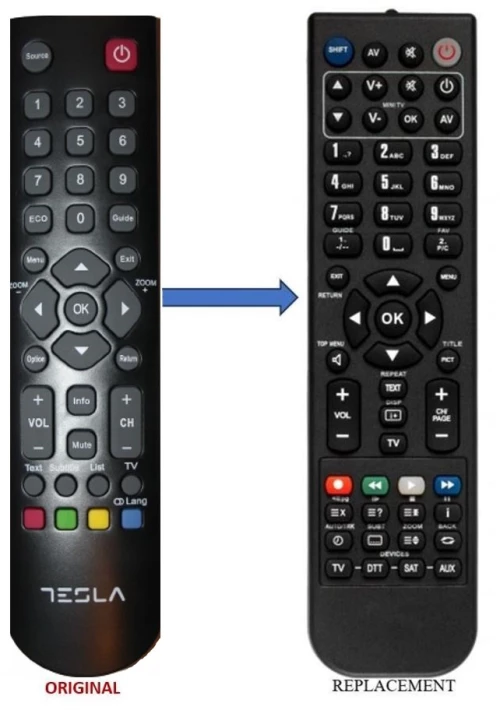 TESLA LED TV REPLACEMENT REMOTE CONTROL