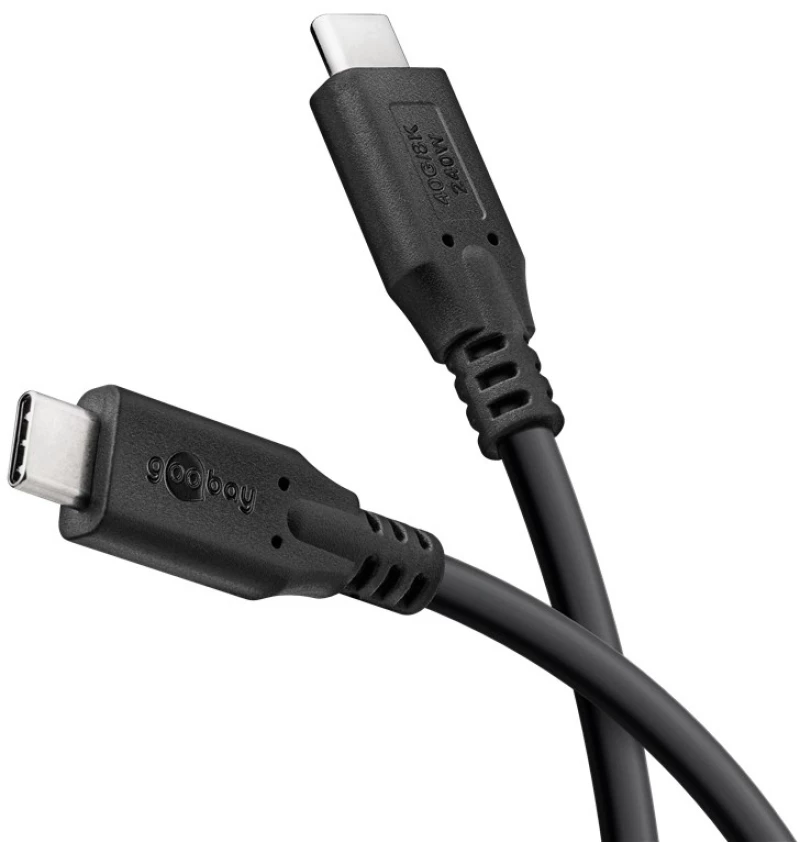 GOOBAY καλώδιο USB-C 74185, USB4, 240W, 40Gbps, 8K/60Hz, 1.8m, μαύρο