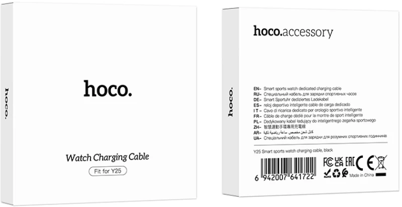 Φορτιστής Hoco για Y25 Smart Sports Watch Μαύρος