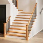 vidaXL Πατάκια Σκάλας 4 τεμ. Ανοιχτό Καφέ 120x30x2 cm Ξύλο Δρυός