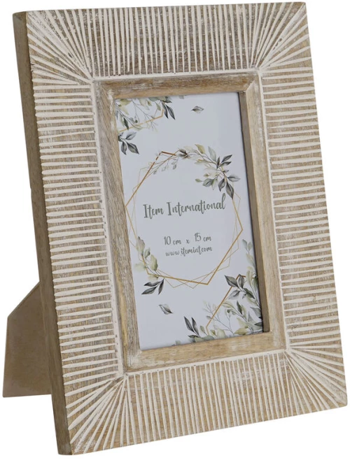 Κορνίζα Home ESPRIT Λευκό Ξύλο από Μάνγκο Σύγχρονη 19 x 1 x 24 cm