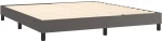 vidaXL Κρεβάτι Boxspring με Στρώμα Γκρι 180x200 εκ. Συνθετικό Δέρμα