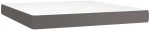 vidaXL Κρεβάτι Boxspring με Στρώμα Γκρι 180x200 εκ. Συνθετικό Δέρμα