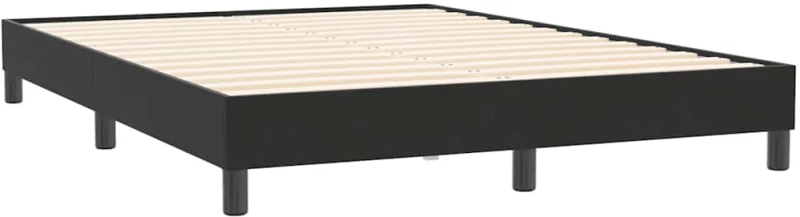 vidaXL Κρεβάτι Boxspring με Στρώμα Μαύρο 160x210 εκ. Βελούδινο