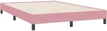 vidaXL Box Spring κρεβάτι με στρώμα ροζ 160x220 cm Βελούδινο