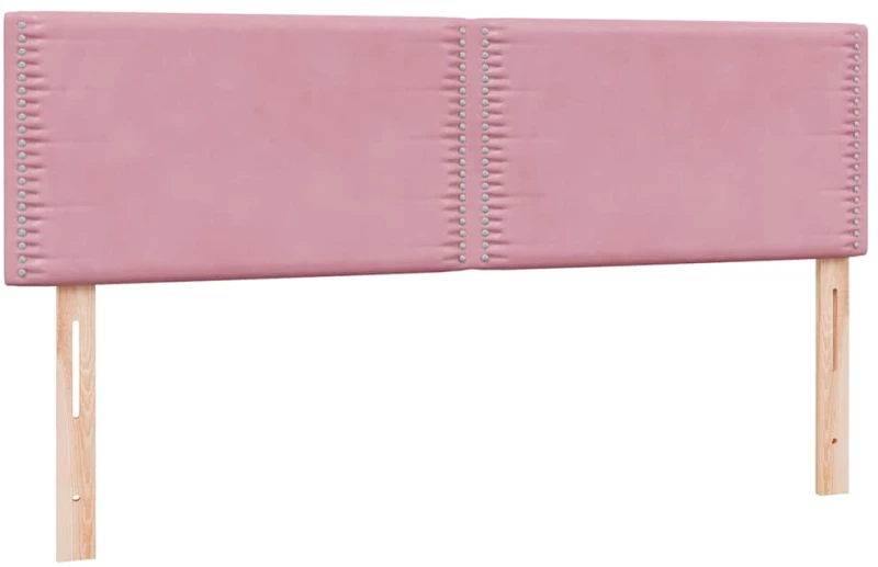 vidaXL Κρεβάτι Boxspring με Στρώμα Ροζ 160x210 εκ. Βελούδινο