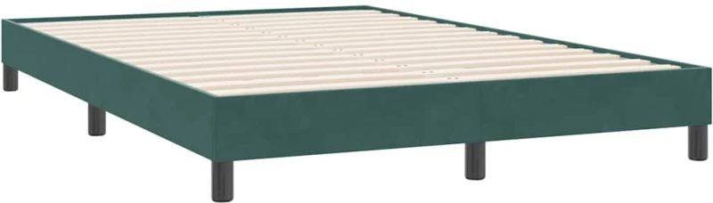 vidaXL Box Spring κρεβάτι με στρώμα σκούρο πράσινο 160x220cm Βελούδινο