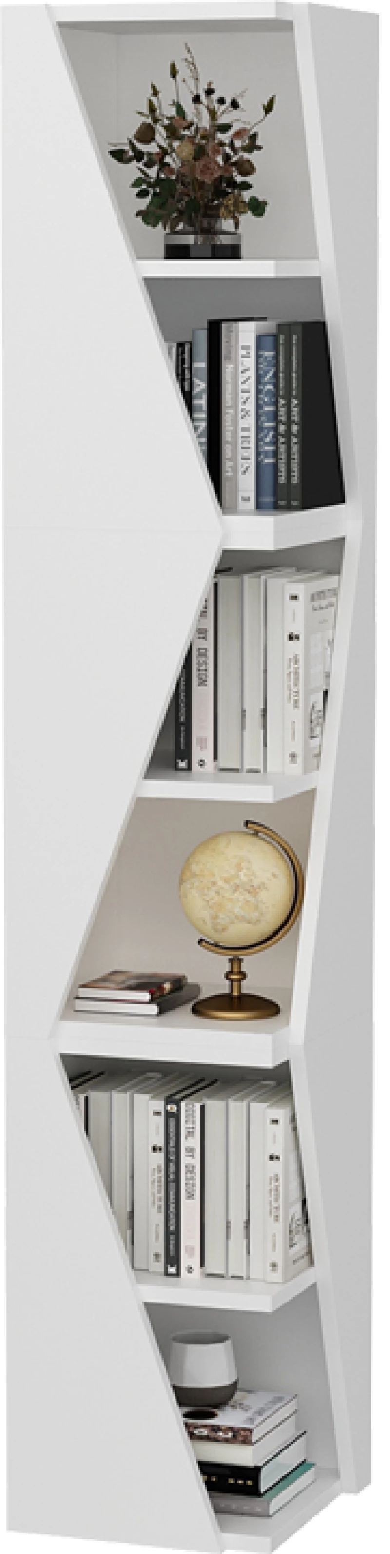 Βιβλιοθήκη στήλη Klaro pakoworld σε λευκή απόχρωση 32x32x165εκ