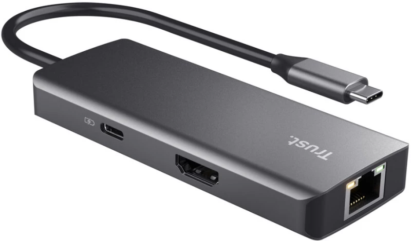 USB Hub Trust 24968 Ασημί (1 μονάδα)