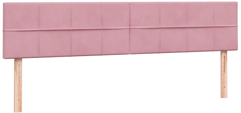 vidaXL Box Spring κρεβάτι με στρώματα ροζ 180x210 cm Βελούδινο