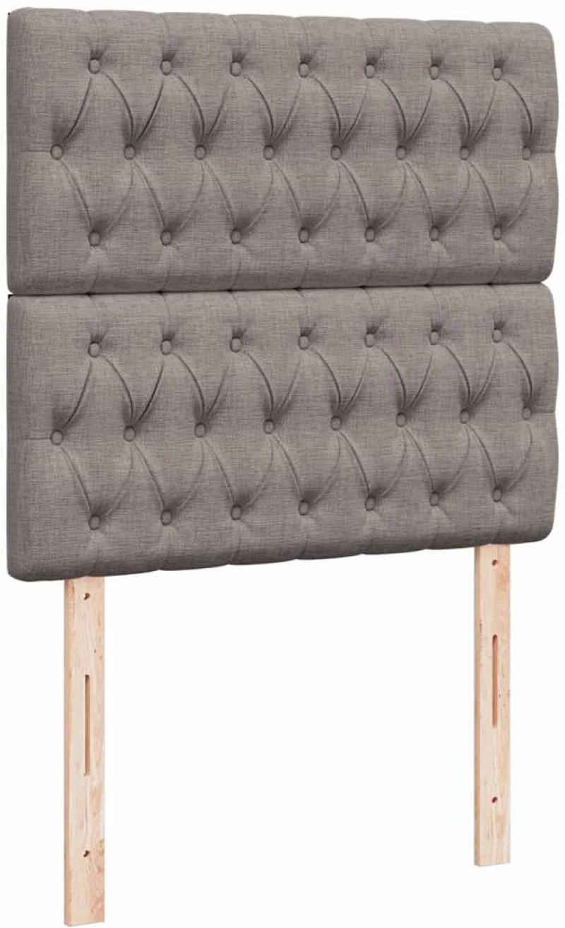 vidaXL Οθωμανικό κρεβάτι με στρώμα Taupe 80x200cm ύφασμα