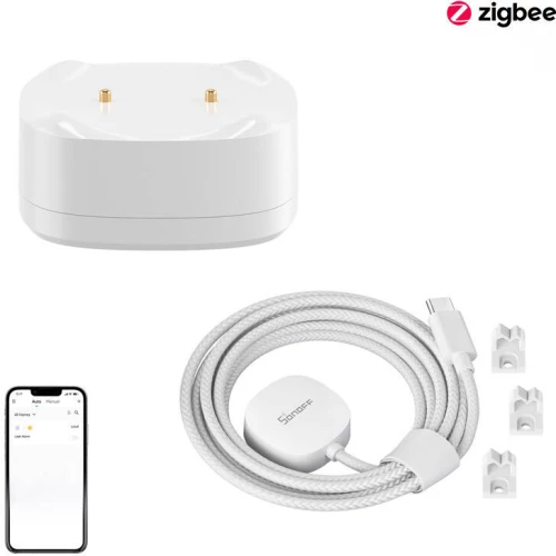 Σετ αισθητήρα διαρροής/πλημμύρας ZigBee SONOFF SNZB-05P + Καλώδιο WLDC200