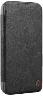 Etui Nillkin Qin Prop Leather iPhone 16 Pro (czarny)