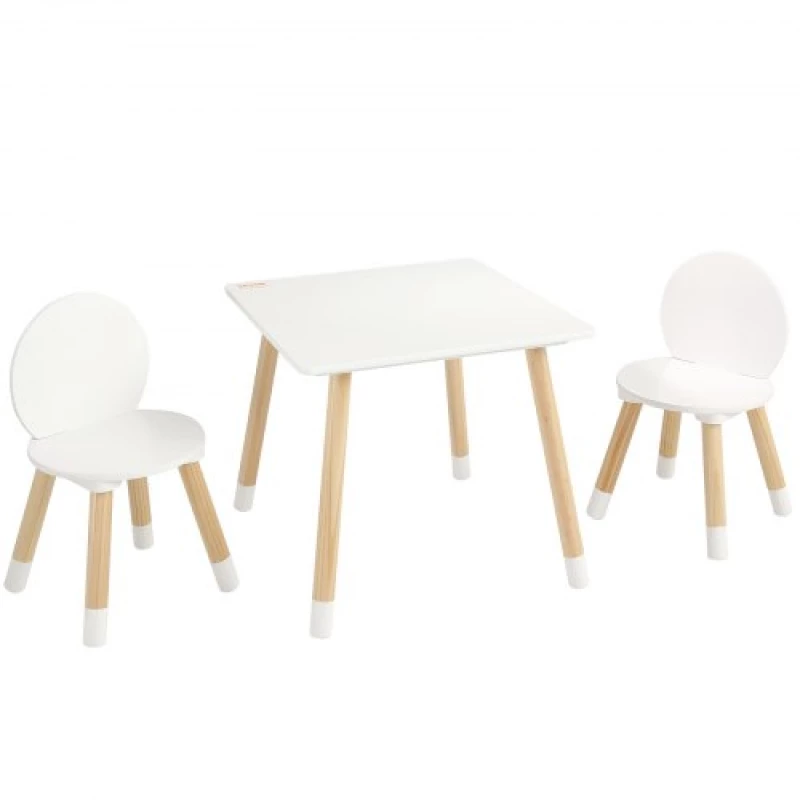 VEVOR Kids Table and 2 Chairs Set, Toddler Table and Chair Set, Children Multi-Activity Table for Art, Craft, Reading, Learning
