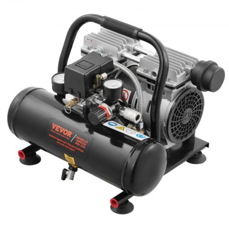 VEVOR Air Compressor Compact Portable Oil Free Compressor 1 Gallon 7bar