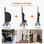 VEVOR Stair Climbing Cart Foldable Shopping Cart 36L with Storage Bag 6 Wheels