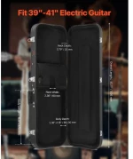 VEVOR Electric Guitar Hard Case 43.11 in With Lock And Key for Electric Guitar