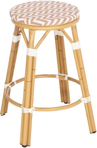 ΣΚΑΜΠΟ ΑΛΟΥΜΙΝΙΟΥ ΜΕΣ.ΥΨΟΥΣ CHINO HM6286.04 BAMBOO LOOK ΦΥΣΙΚΟ & TEXTILENE 43x43x65Υεκ