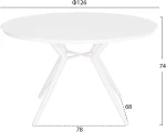 ΤΡΑΠΕΖΙ ΑΛΟΥΜΙΝΙΟΥ ΣΤΡΟΓΓΥΛΟ HIGER HM6290.02 Φ126x74Υεκ.