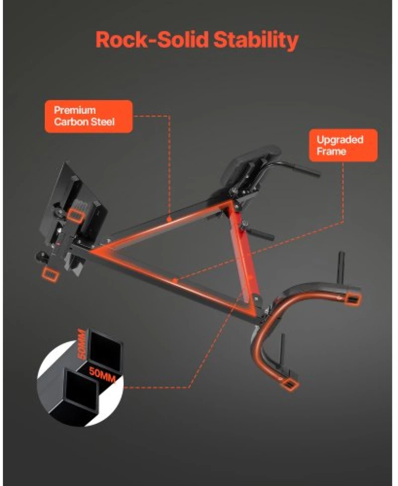 VEVOR Roman Chair Back Extension Hyperextension Bench Multi-Function Adjustable