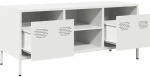 vidaXL Έπιπλο Τηλεόρασης Λευκό 101,5x39x43,5 εκ. Ατσάλι Ψυχρής Έλασης