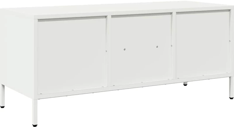vidaXL Έπιπλο Τηλεόρασης Λευκό 101,5x39x43,5 εκ. Ατσάλι Ψυχρής Έλασης