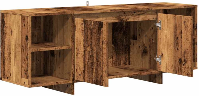 vidaXL Έπιπλο Τηλεόρασης Παλιό Ξύλο 130x35x50 εκ. από Μοριοσανίδα