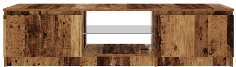 vidaXL Έπιπλο Τηλεόρασης LED Όψη Παλαιού Ξύλου 140x40x35,5εκ