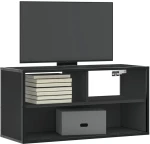 vidaXL Έπιπλο Τηλεόρασης Μαύρο 80x31x39,5 εκ. Επεξεργ. Ξύλο / Μέταλλο