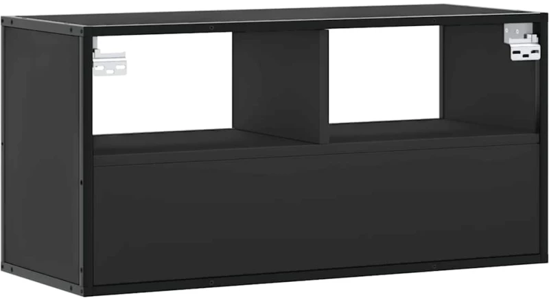 vidaXL Έπιπλο Τηλεόρασης Μαύρο 80x31x39,5 εκ. Επεξεργ. Ξύλο / Μέταλλο