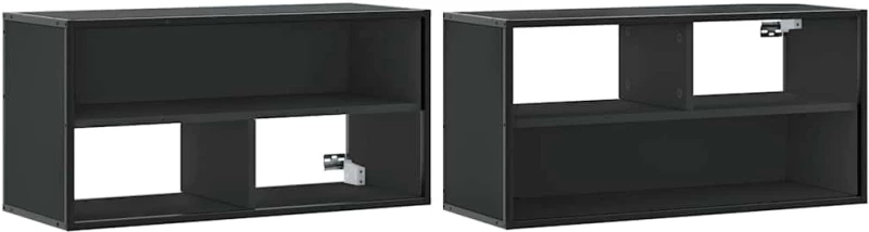 vidaXL Έπιπλο Τηλεόρασης Μαύρο 80x31x39,5 εκ. Επεξεργ. Ξύλο / Μέταλλο