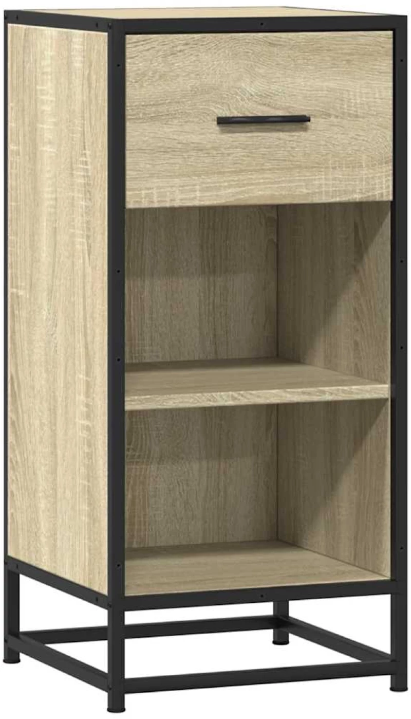 vidaXL Συρταριέρα Sonoma Δρυς 35,5x35x76 εκ. Επεξ. Ξύλο + Μέταλλο