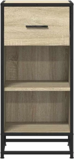 vidaXL Συρταριέρα Sonoma Δρυς 35,5x35x76 εκ. Επεξ. Ξύλο + Μέταλλο