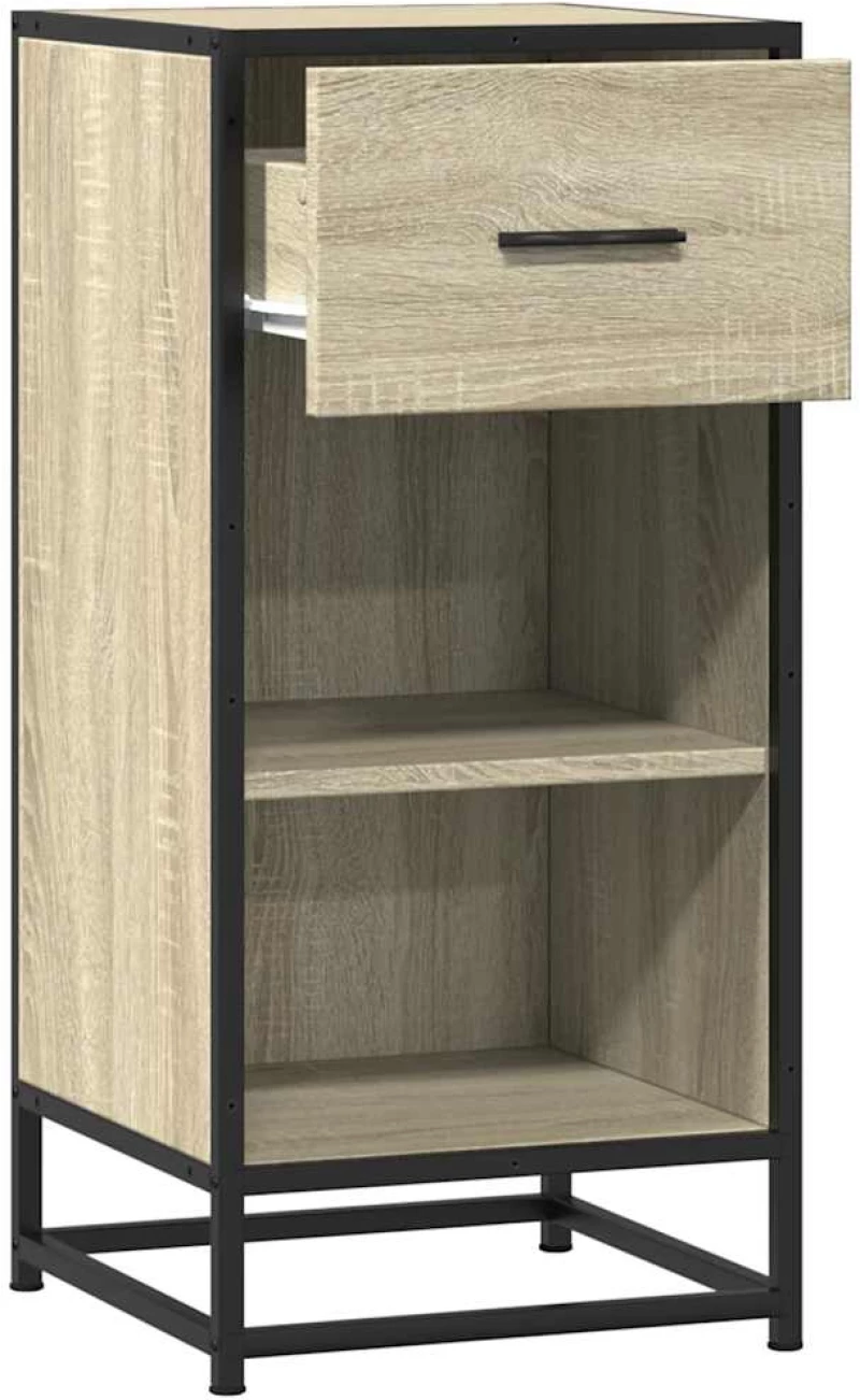vidaXL Συρταριέρα Sonoma Δρυς 35,5x35x76 εκ. Επεξ. Ξύλο + Μέταλλο