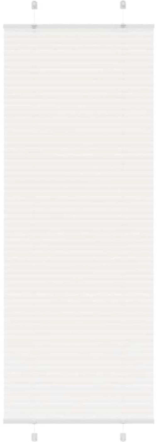 vidaXL Πλισέ περσίδα Λευκό 75x200 cm Πλάτος υφάσματος 74,4 cm