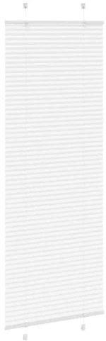 vidaXL Πλισέ περσίδα Λευκό 75x200 cm Πλάτος υφάσματος 74,4 cm