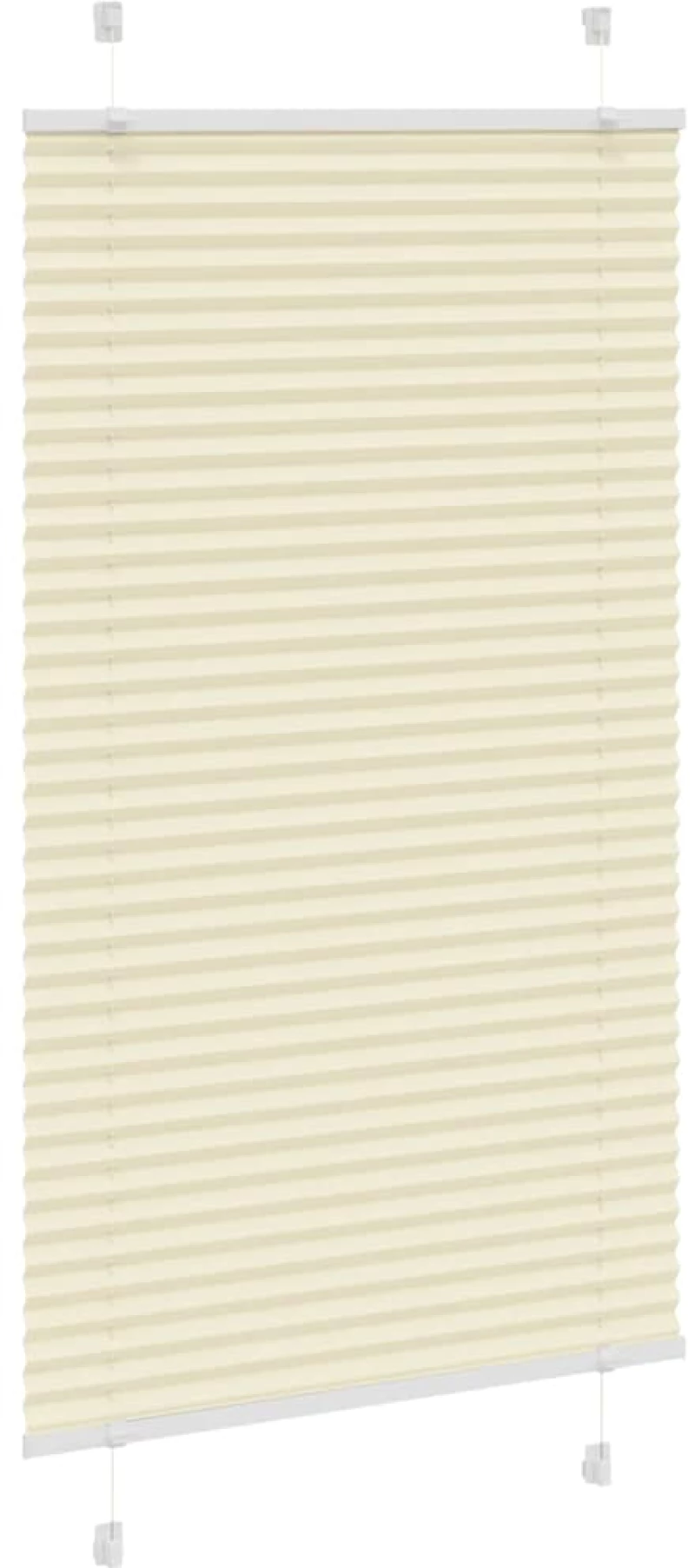 vidaXL Πλισέ περσίδα Κρέμα 75x100 cm Πλάτος υφάσματος 74,4 cm