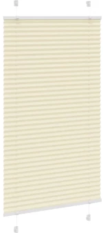 vidaXL Πλισέ περσίδα Κρέμα 75x100 cm Πλάτος υφάσματος 74,4 cm