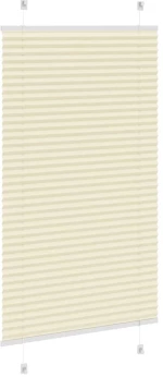 vidaXL Πλισέ περσίδα Κρέμα 75x100 cm Πλάτος υφάσματος 74,4 cm