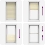 vidaXL Πλισέ περσίδα Κρέμα 75x100 cm Πλάτος υφάσματος 74,4 cm