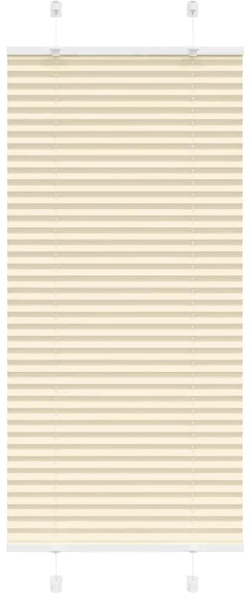 vidaXL Πλισέ περσίδα Κρέμα 65x100 cm Πλάτος υφάσματος 64,4 cm