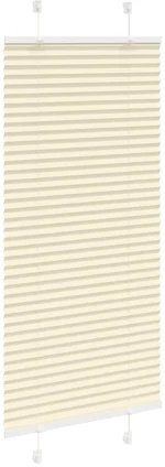 vidaXL Πλισέ περσίδα Κρέμα 65x100 cm Πλάτος υφάσματος 64,4 cm