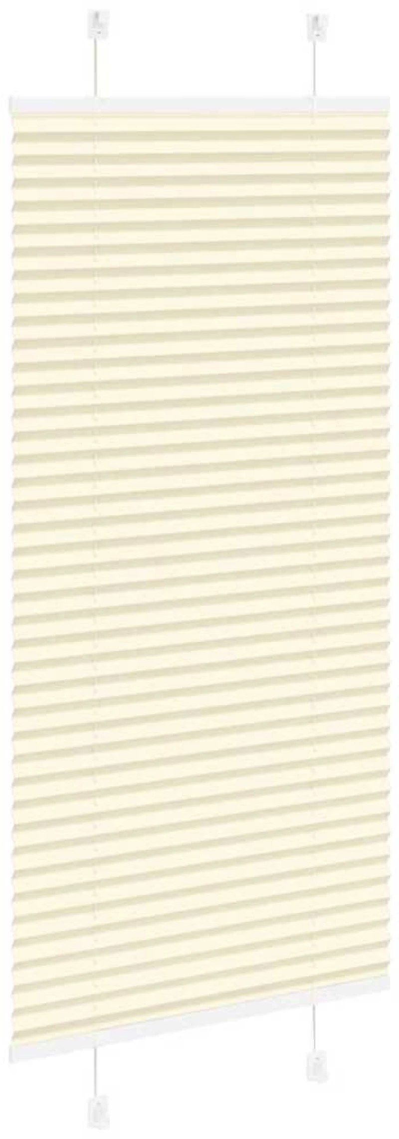 vidaXL Πλισέ περσίδα Κρέμα 65x100 cm Πλάτος υφάσματος 64,4 cm
