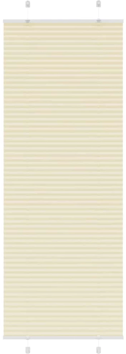 vidaXL Πλισέ περσίδα Κρέμα 80x200 cm Πλάτος υφάσματος 79,4 cm