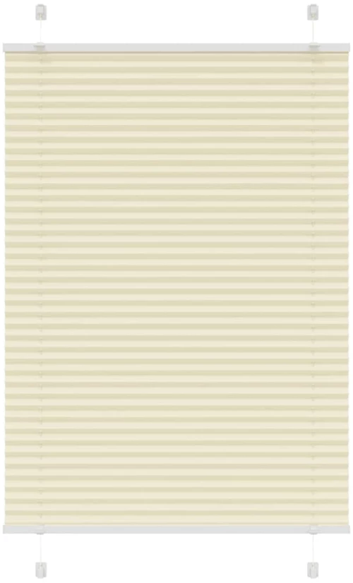 vidaXL Πλισέ περσίδα Κρέμα 95x100 cm Πλάτος υφάσματος 94,4 cm