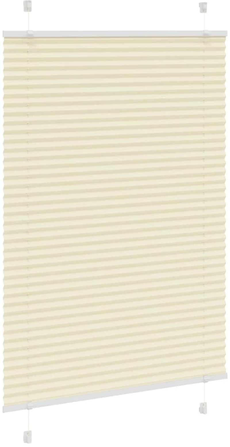 vidaXL Πλισέ περσίδα Κρέμα 95x100 cm Πλάτος υφάσματος 94,4 cm