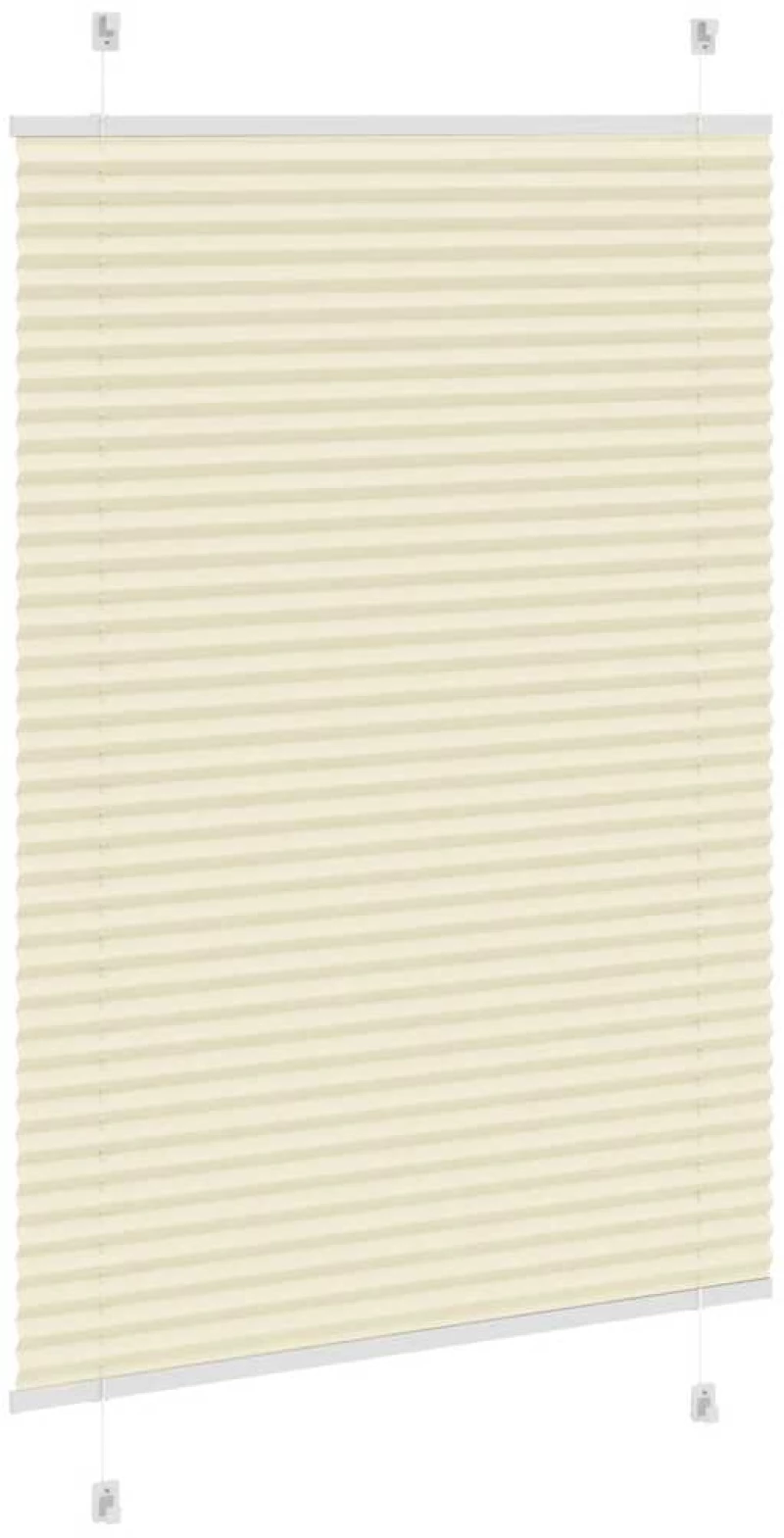 vidaXL Πλισέ περσίδα Κρέμα 95x100 cm Πλάτος υφάσματος 94,4 cm
